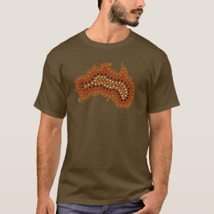 Australia Map Tribal Inspired T-Shirt