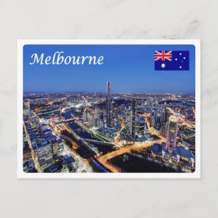 Australia - Melbourne by Night - Postcard