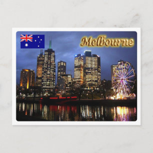 Australia - Melbourne City by Night - Postcard