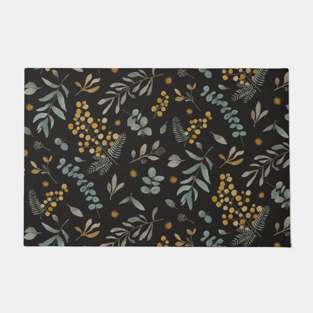 Australia native sunshine wattle eucalyptus doormat (Front)