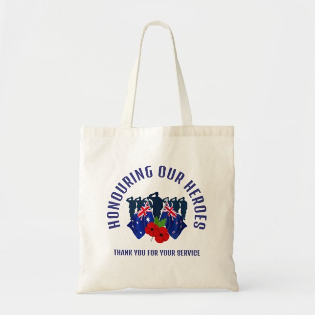 Australia New Zealand AC REMEMBRANCE Tote Bag (Front)