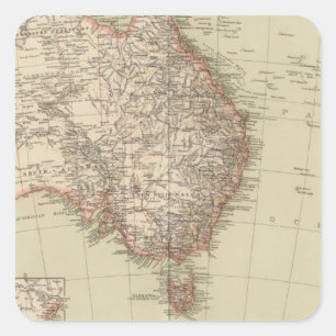 Australia, New Zealand Square Sticker