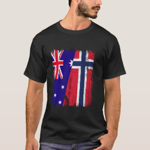 Australia Norway Half Flag Australian Norwegian An T-Shirt