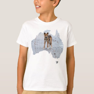 Australia Outline Shape Dingo Fraser Island T-Shirt