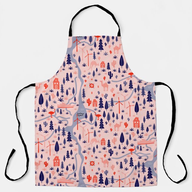 Australia pattern seamless design. Decoration text Apron (Front)