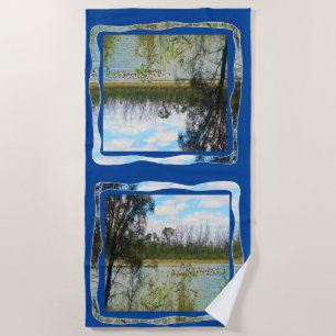 Australia Pelican Flock River Murray, Beach Towel