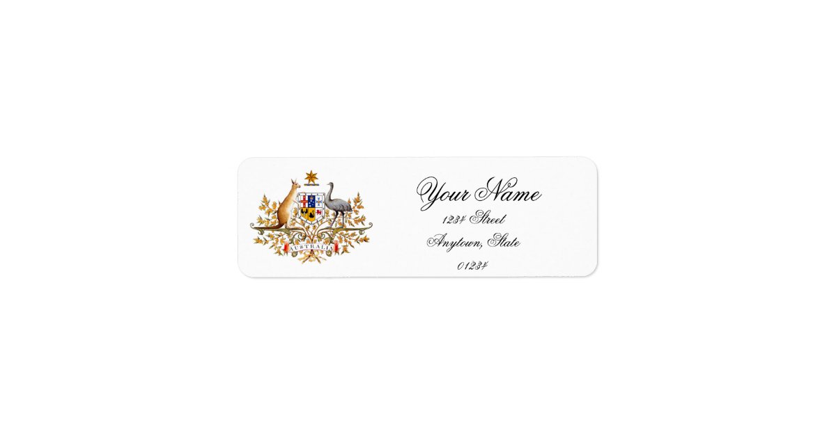 Australia Personalise Return Address Label | Zazzle.com.au