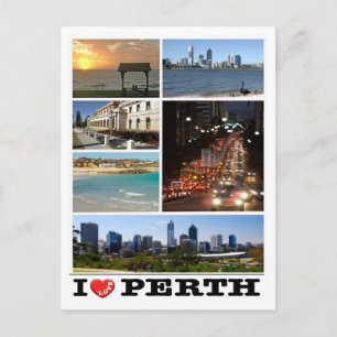 Australia - Perth - I Love - Postcard