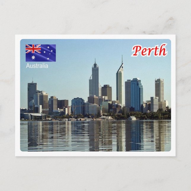 Australia -  Perth - Skyline - Postcard (Front)