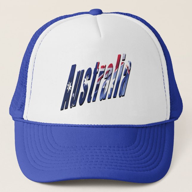 Australia Picture Logo, Blue Trucker Hat (Front)