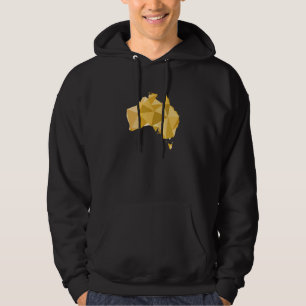 Australia Polygon Style Map Geometric Australia Hoodie