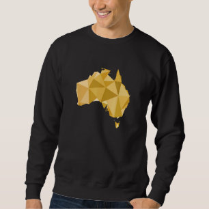 Australia Polygon Style Map Geometric Australia Sweatshirt