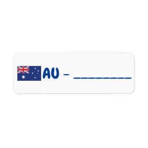 Australia post-crossing return address label