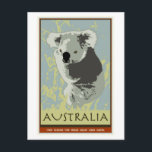 Australia Postcard<br><div class="desc">Beautiful travel image of Australia depicting the Koala Bear</div>