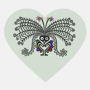 Australia Pretty songbird - LyreBIRD - Wildlife - Heart Sticker