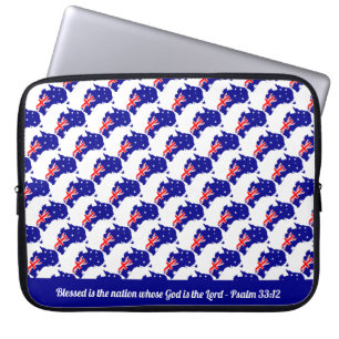 AUSTRALIA Psalm 33:12 Blessed Nation Laptop Laptop Sleeve