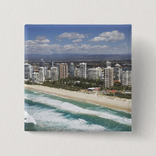 Australia, Queensland, Gold Coast, Main Beach - 15 Cm Square Badge