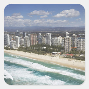 Australia, Queensland, Gold Coast, Main Beach - Square Sticker
