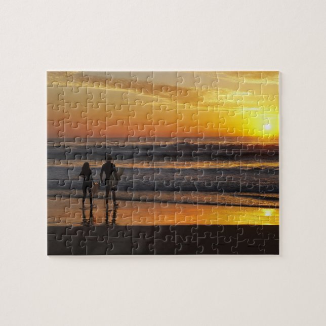 Australia, Queensland, Gold Coast, Surfers at Jigsaw Puzzle (Horizontal)