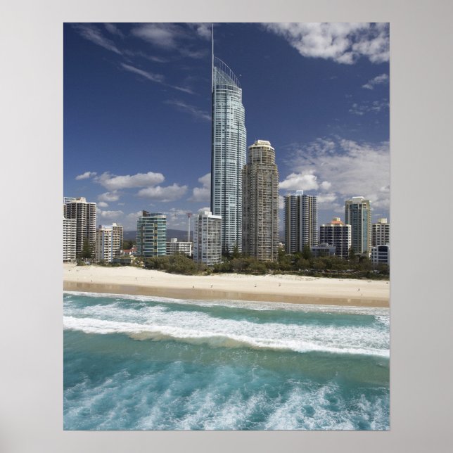 Australia, Queensland, Gold Coast, Surfers Poster (Front)