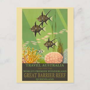 Australia Queensland, Great Barrier Reef Travel Postcard
