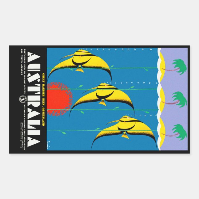 Australia Rectangular Sticker (Front)