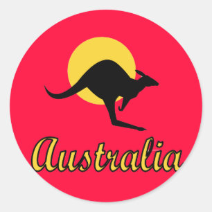 Australia Red earth Design Classic Round Sticker