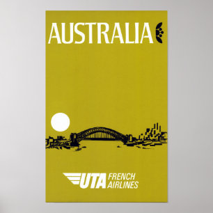 Australia Restored Vintage Travel Poster