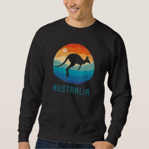 Australia Retro Kangaroo Vintage Outback Sunset Au Sweatshirt