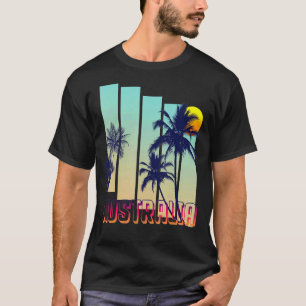 Australia Retro Vintage Style Palm Tree T-Shirt