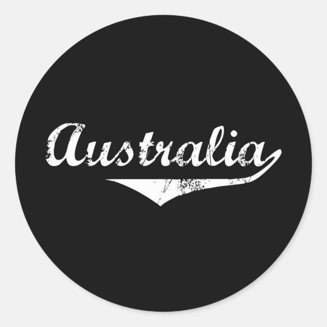 Australia Revolution Style Classic Round Sticker (Front)