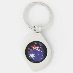 Australia Ripped Flag Key Ring