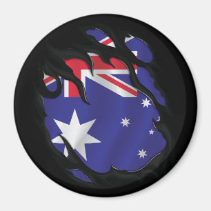 Australia Ripped Flag Magnet