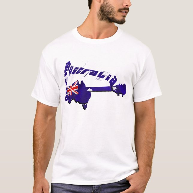 Australia rocks retro worn look T T-Shirt (Front)