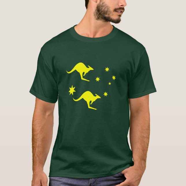 Australia Roo & Cross  T-Shirt (Front)
