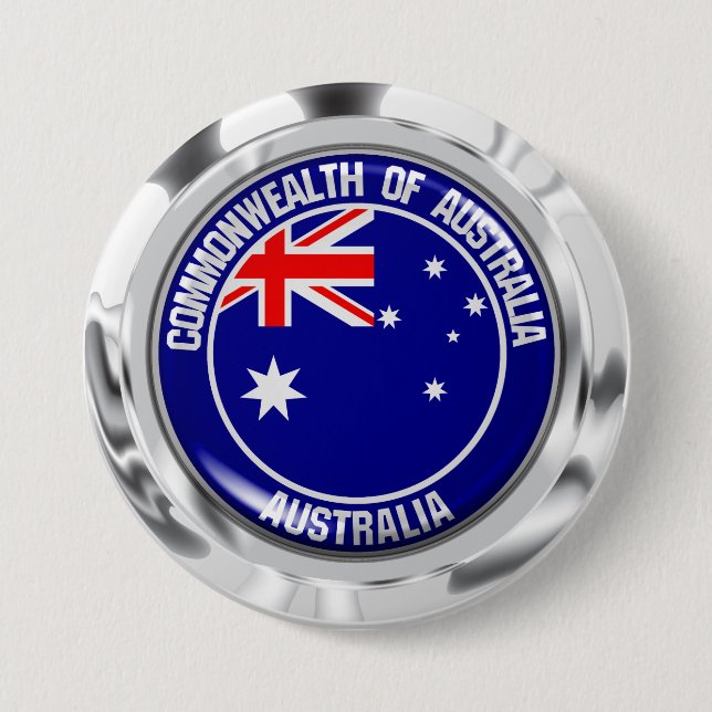Australia Round Emblem 7.5 Cm Round Badge (Front)