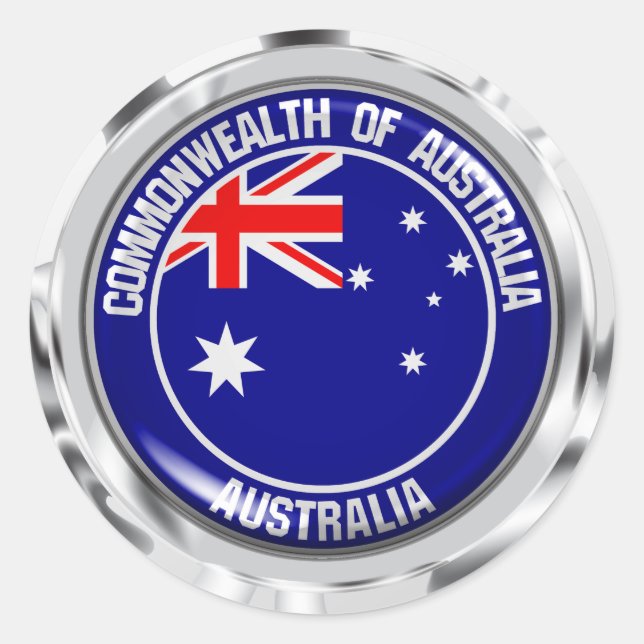 Australia Round Emblem Classic Round Sticker (Front)