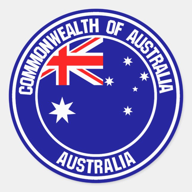 Australia Round Emblem Classic Round Sticker (Front)