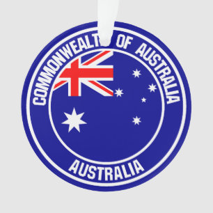 Australia Round Emblem Ornament