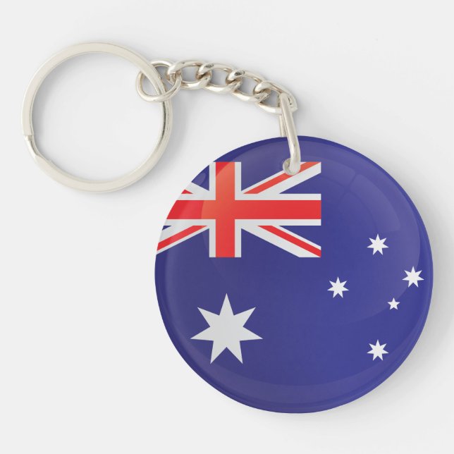 Australia  Round Icon Flag  Key Ring (Front)