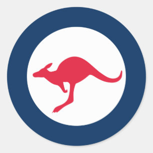 Australia roundel country flag symbol army militar classic round sticker