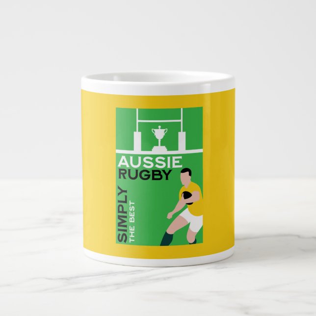 Australia Rugby Player Large Coffee Mug (Front)