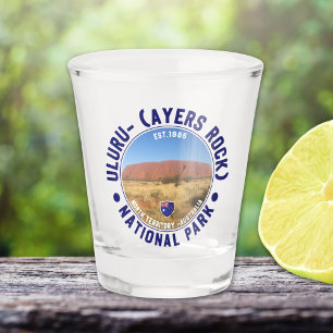 Australia’s Sacred Landmark – Uluru Sunset Photo Shot Glass