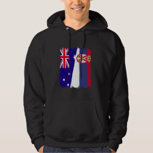 Australia Serbia Half Flag Srbija Australian Serbi Hoodie