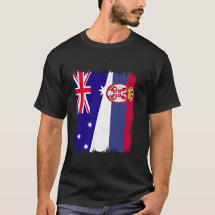Australia Serbia Half Flag Srbija Australian Serbi T-Shirt