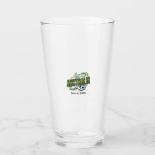 Australia Soccer 2026 Soccer Bold Country Typograp Glass