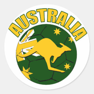 Australia soccer Ball design Stickers