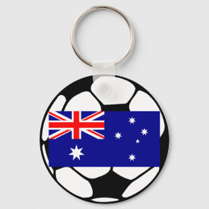 Australia Soccer Ball Key Ring