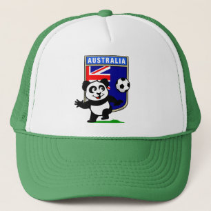 Australia Soccer Panda Trucker Hat