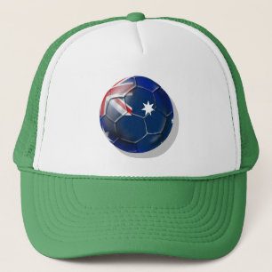 Australia Socceroos Soccer fans Oz flag Ball Trucker Hat